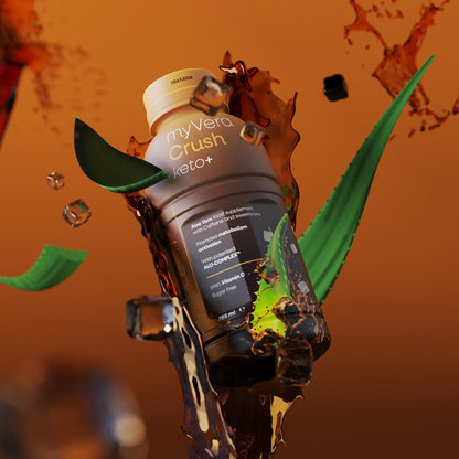 MYVERA CRUSH Keto + | Complément alimentaire avec caféine et édulcorants en 6 bouteilles (INTA005-06)