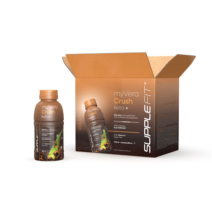 MYVERA CRUSH Keto + | Complément alimentaire avec caféine et édulcorants en 6 bouteilles (INTA005-06)